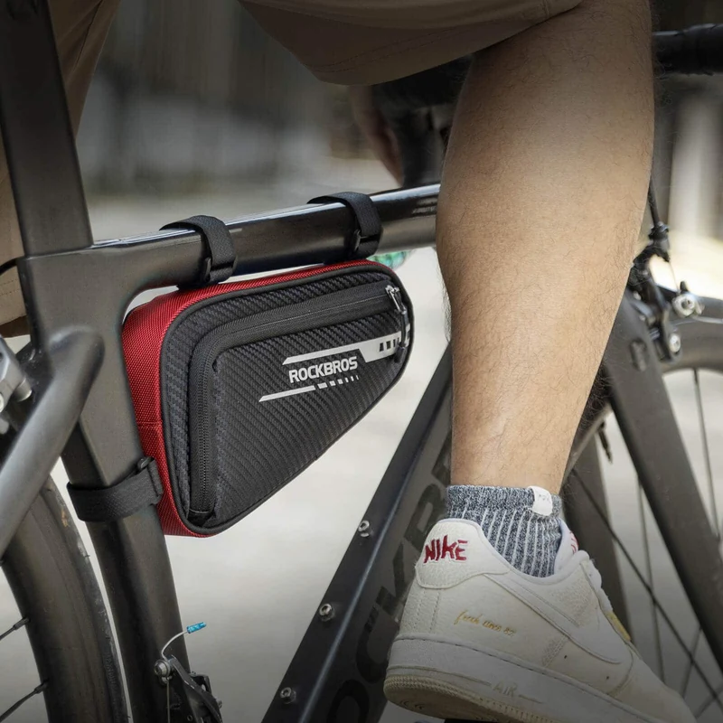 ROCKBROS Rahmentasche wasserdicht Dreieckstasche für MTB & Rennräder 1,2L