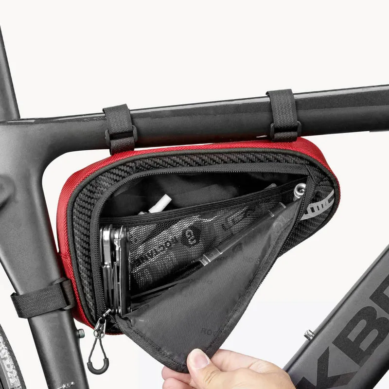 ROCKBROS Rahmentasche wasserdicht Dreieckstasche für MTB & Rennräder 1,2L