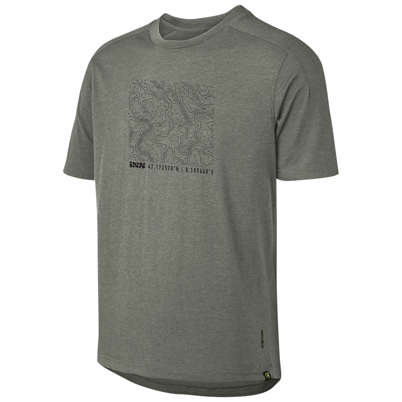 Flow Kids Tech Tee Contour graphit
