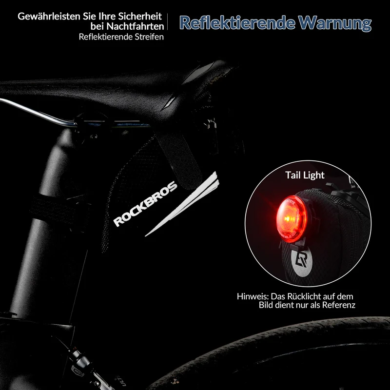 ROCKBROS Fahrrad Satteltasche für MTB/Rennrad/Faltrad Mini Portable