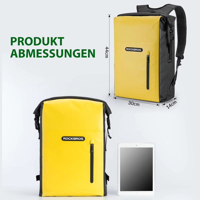 Dry Bag wasserdicht Reiserucksack mit Vordertasche 20L