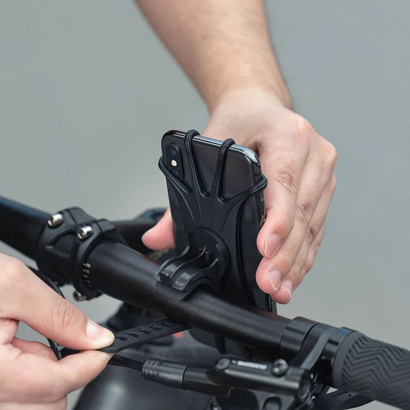 ROCKBROS Handyhalterung aus Silikon 360° Drehbar für Motorrad & Fahrrad
