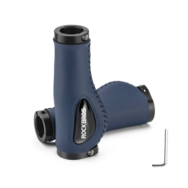 ROCKBROS Fahrradgriffe Ledergriffe für Lenker mit 22,2 mm Durchmesser
