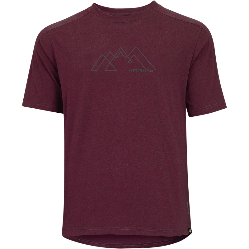Flow Kids Tech Tee getoutandplay raisin