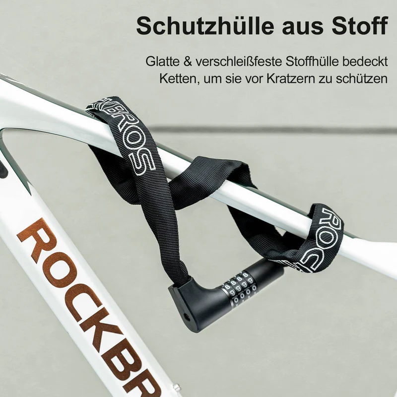 ROCKBROS Zahlenschloss mit 4-stelligem Zahlencode 96 cm Länge