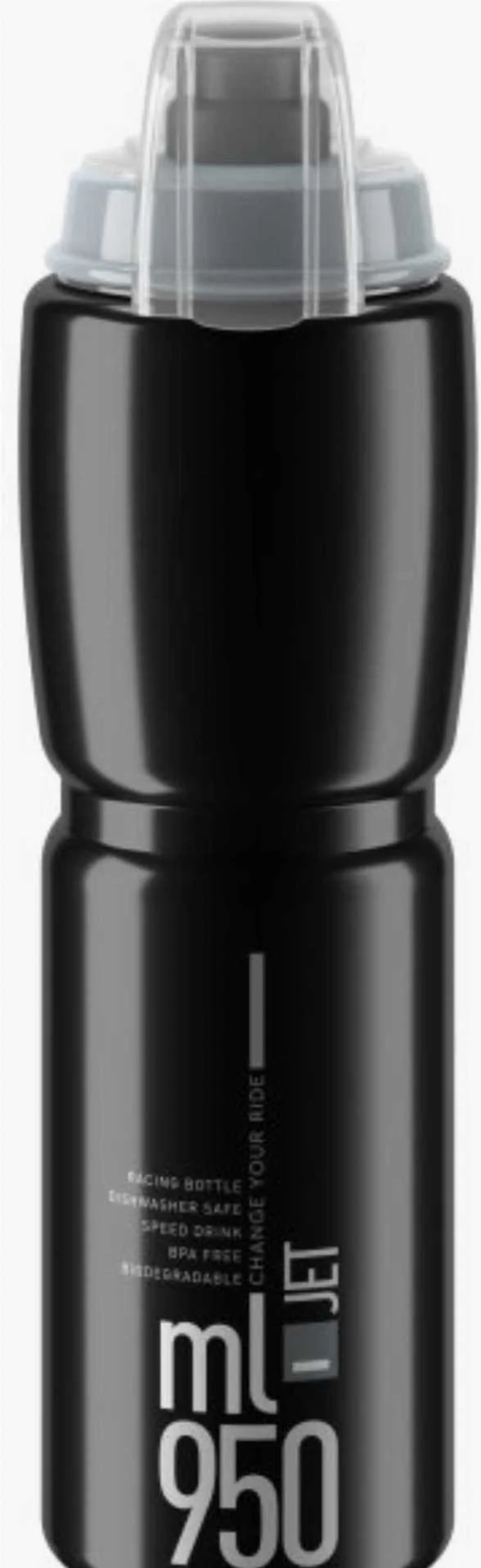 Elite Jet Plus Trinkflasche schwarz/grau