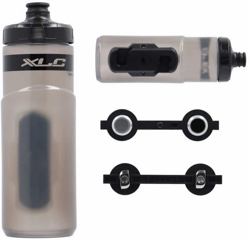 XLC MRS Trinkflaschen Set MR-S05, inkl Fidlock Adapter, transparent