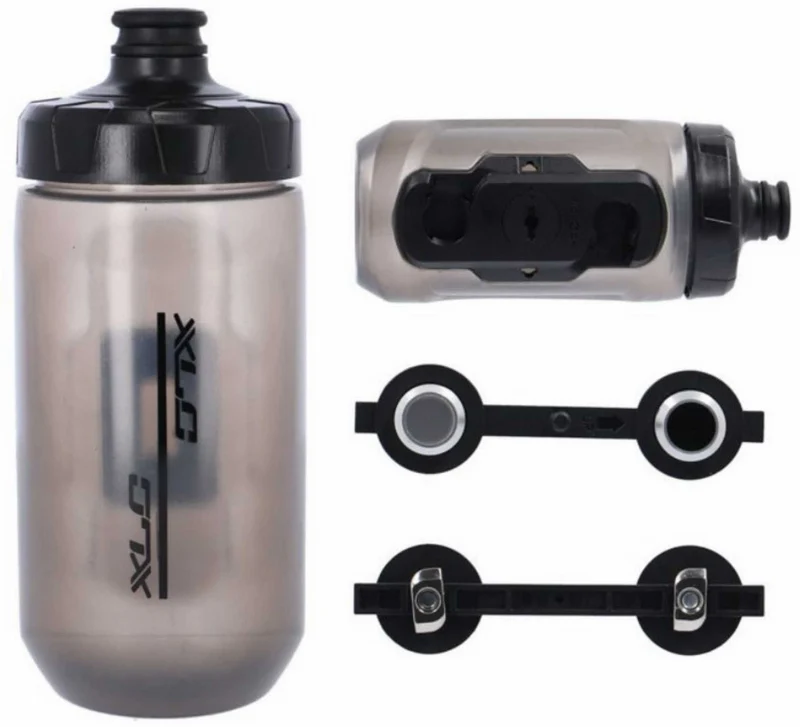XLC MRS Trinkflaschen Set MR-S05, inkl Fidlock Adapter, transparent