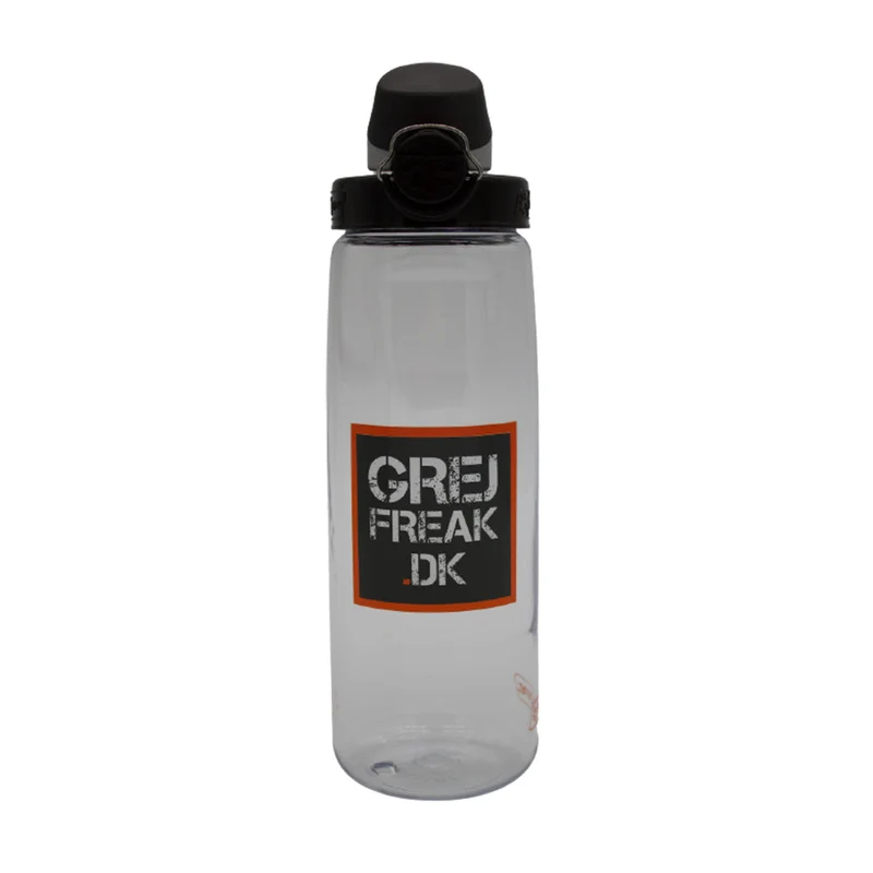 Nalgene - On The Fly Trinkflasche m. GearFreak.eu Logo // Klar mit schwarzem Deckel