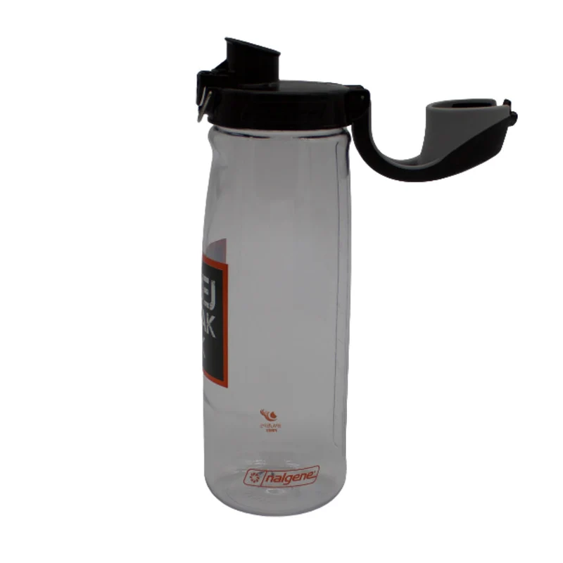 Nalgene - On The Fly Trinkflasche m. GearFreak.eu Logo // Klar mit schwarzem Deckel