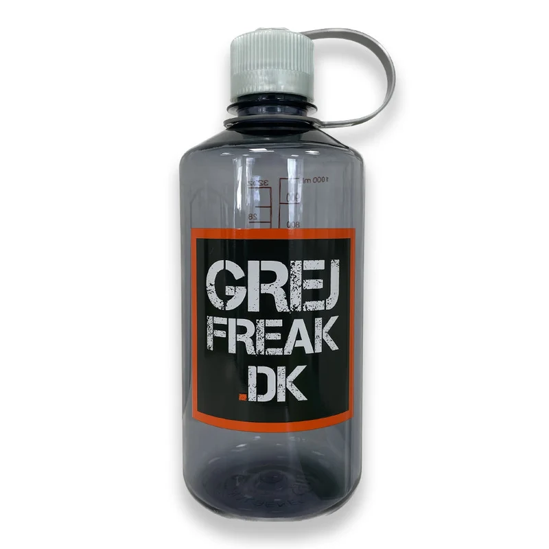 Nalgene - Trinkflasche mit schmaler Öffnung und GearFreak.de -Logo, 1 l