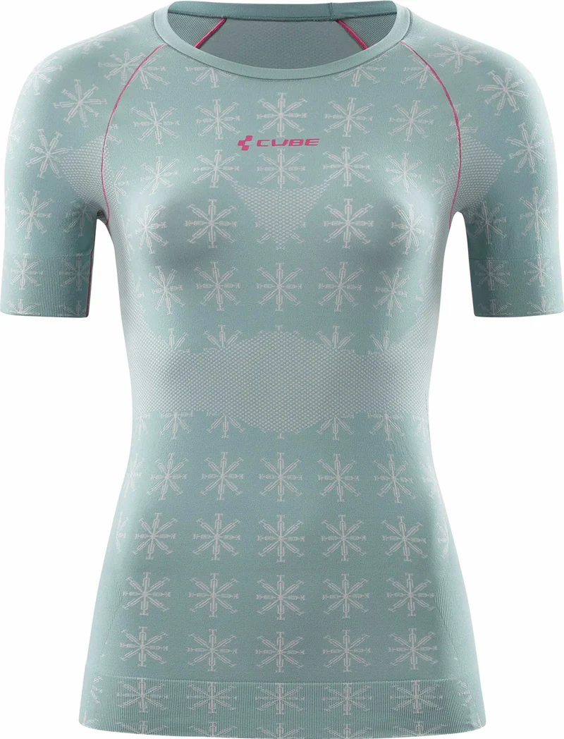 CUBE WS Funktionsunterhemd kurzarm Race Be Cool grey´n´pink