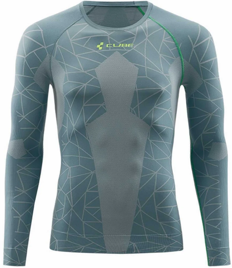 CUBE Funktionsunterhemd langarm Race Be Cool grey´n´green