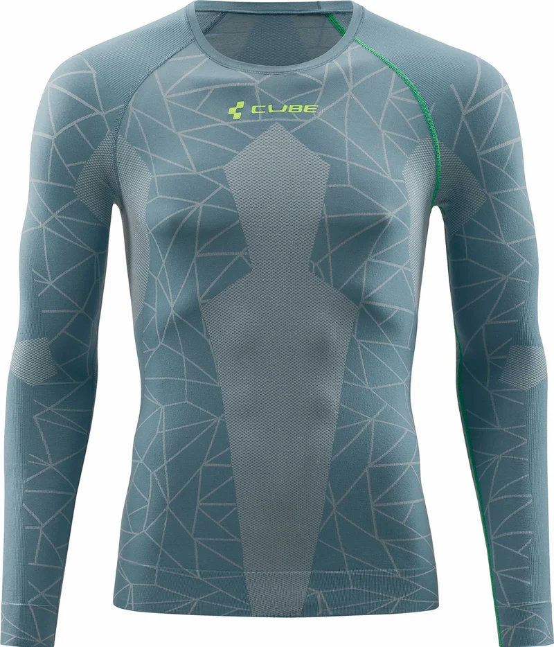 CUBE Funktionsunterhemd langarm Race Be Cool grey´n´green