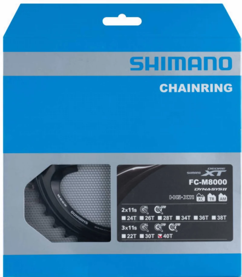 Shimano Deore XT FC-M8000 Kettenblatt 3-fach schwarz