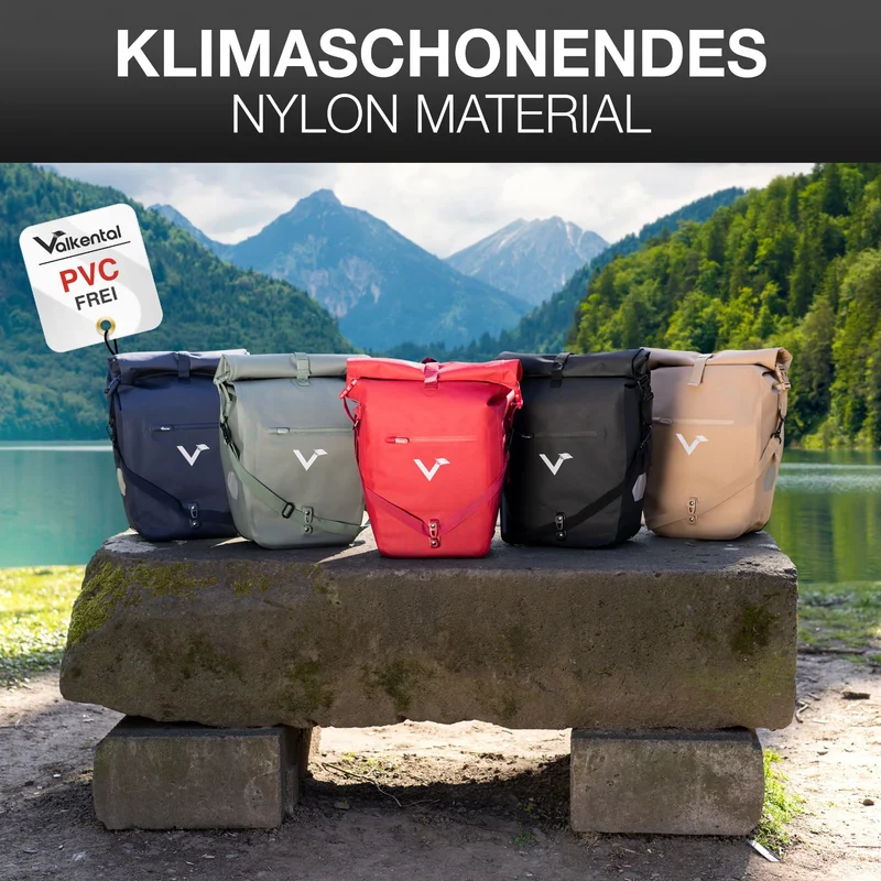 Valkental Bike Bag Urban Praktische 2in1 Gepäckträgertasche im urbanen Look 22 L inkl. Umhängegurt