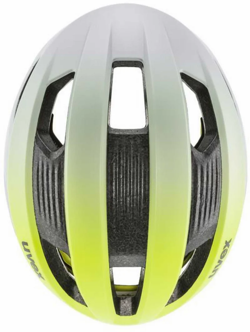 Uvex Rise CC Tocsen Rennrad-Helm neon yellow - silver matt