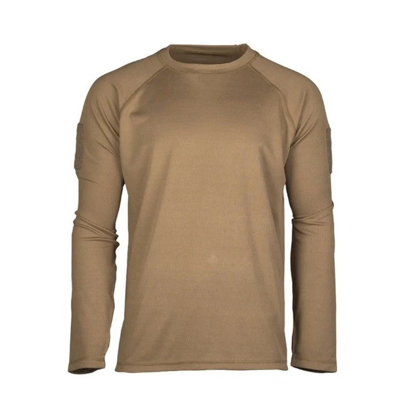 Mil-Tec - Tactical Quick Dry Langarm-T-Shirt // Dunkler Sand / Coyote
