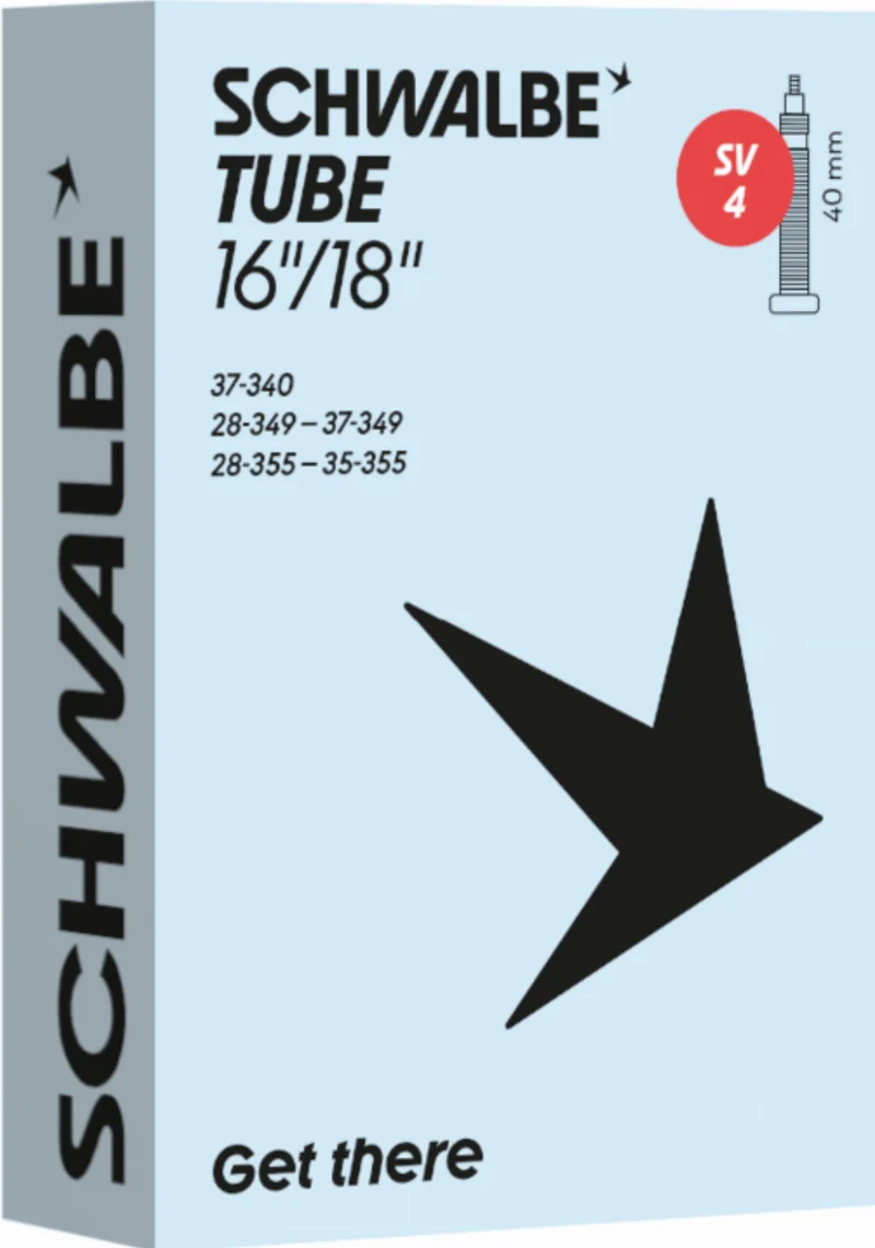 Schwalbe Standard Schlauch 16"/18" NR. 4 schwarz ETRTO 28/37-340/355
