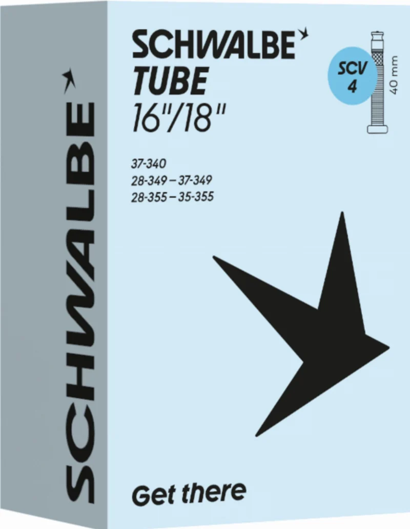 Schwalbe Standard Schlauch 16"/18" NR. 4 schwarz ETRTO 28/37-340/355