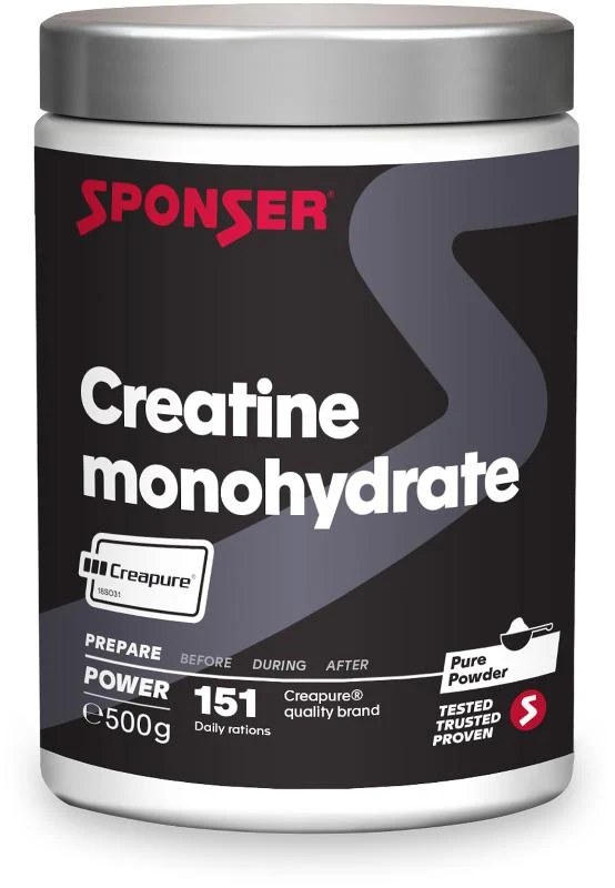 SPONSER Creatine Monohydrat Pulver Neutral, 500 g Dose, Pulver