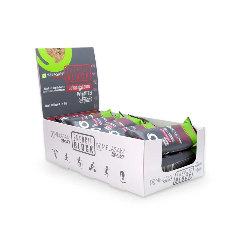 Melasan Energieblock Johannisbeere 18 x Haferflockenriegel