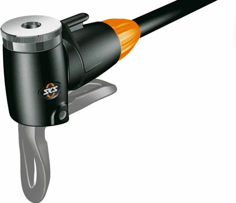 SKS GERMANY Rennkompressor Standpumpe orange Ventilkopf