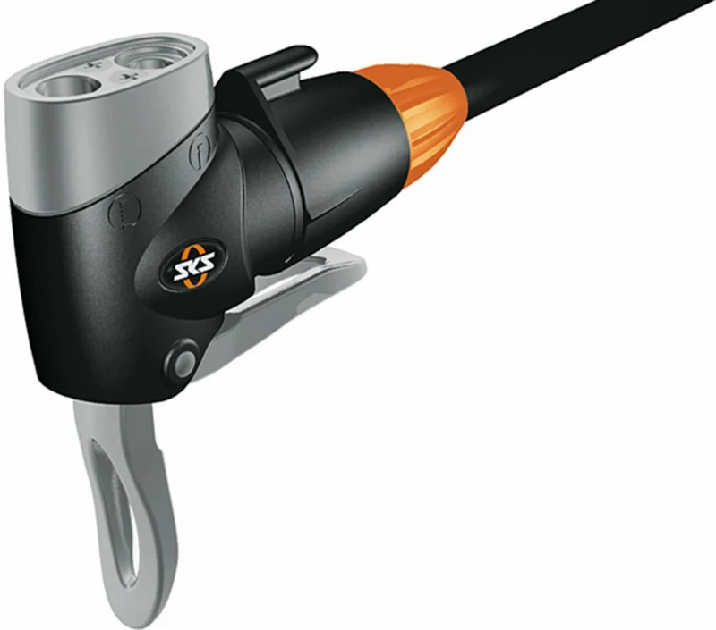 SKS GERMANY Rennkompressor Standpumpe orange Ventilkopf