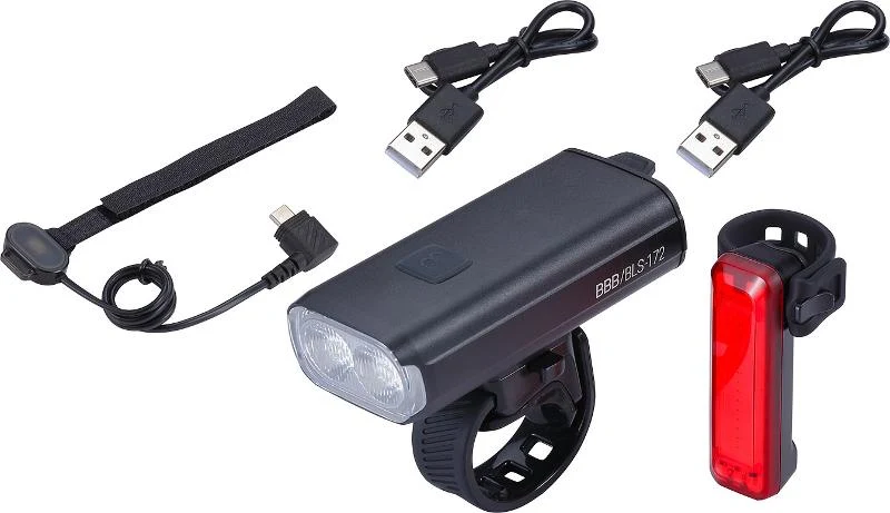 BBB Akku Lichtset StrikeDuo Combo 1600 BLS-175 inkl. Signal II Rücklicht, schwarz