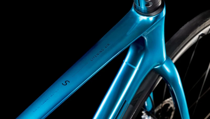 Cube Litening Air C:68X SLX Rennrad Diamant 28" chromeblue´n´carbon