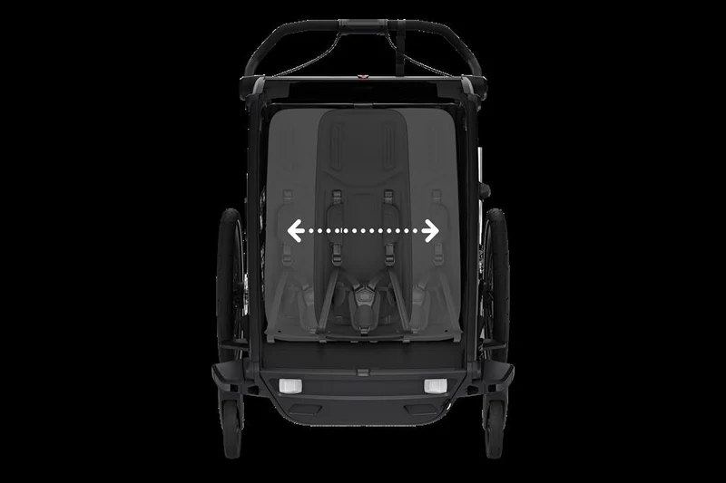 Thule Double, schwarz Kinderanhänger Thule Chariot Sport 2