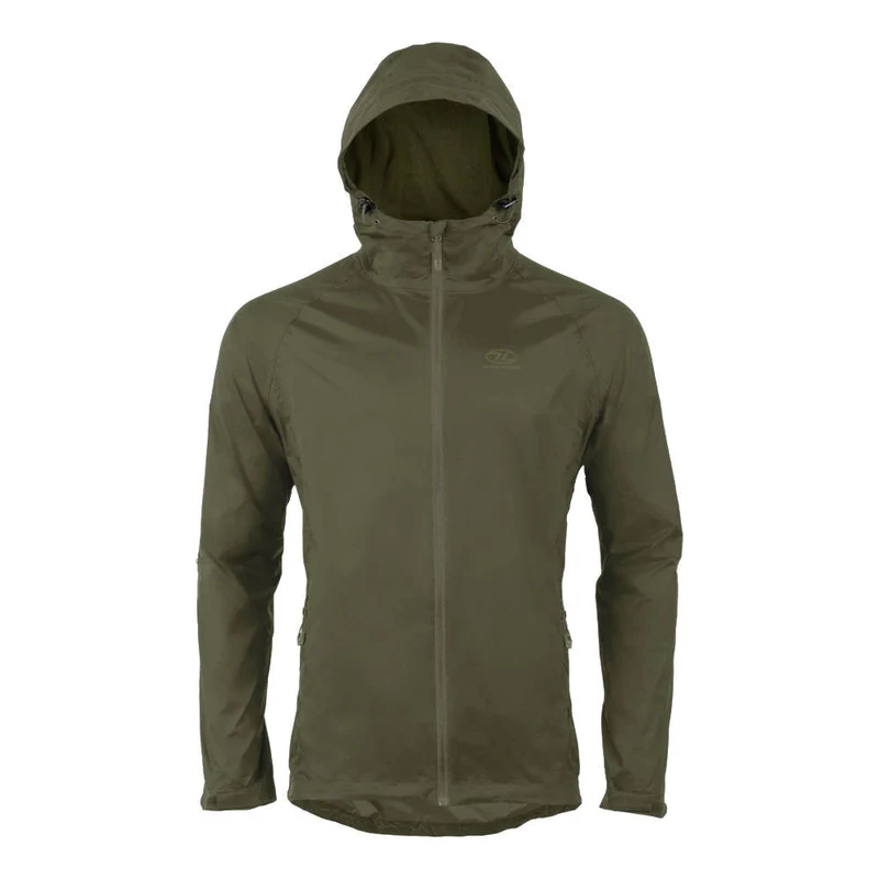 Highlander - Stow & Go Wasserdichte Regenjacke für Herren // Olivgrün