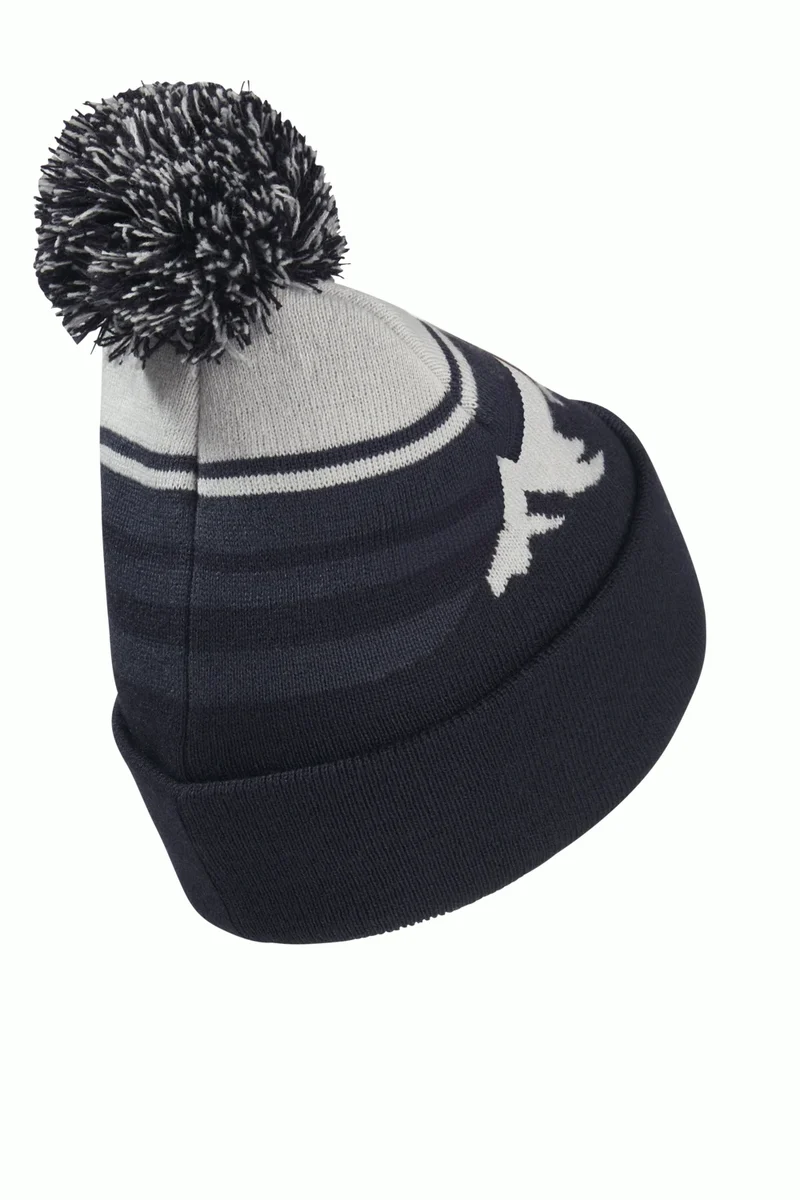 STRIPY POMPOM BEANIE K