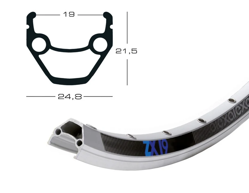 Exal Felge Exal ZX 19 26", silber, 32 Loch, 559-19, VL 8,5mm