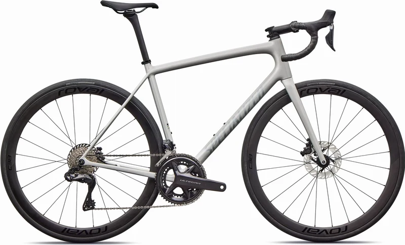 Specialized Aethos 2 Expert DI2 Rennrad Diamant 28" Gloss Dolomite Metallic / Blue Pearl Over Shadow Silver