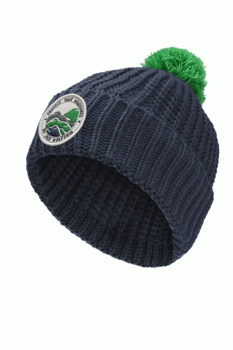 POMPOM BADGE BEANIE K