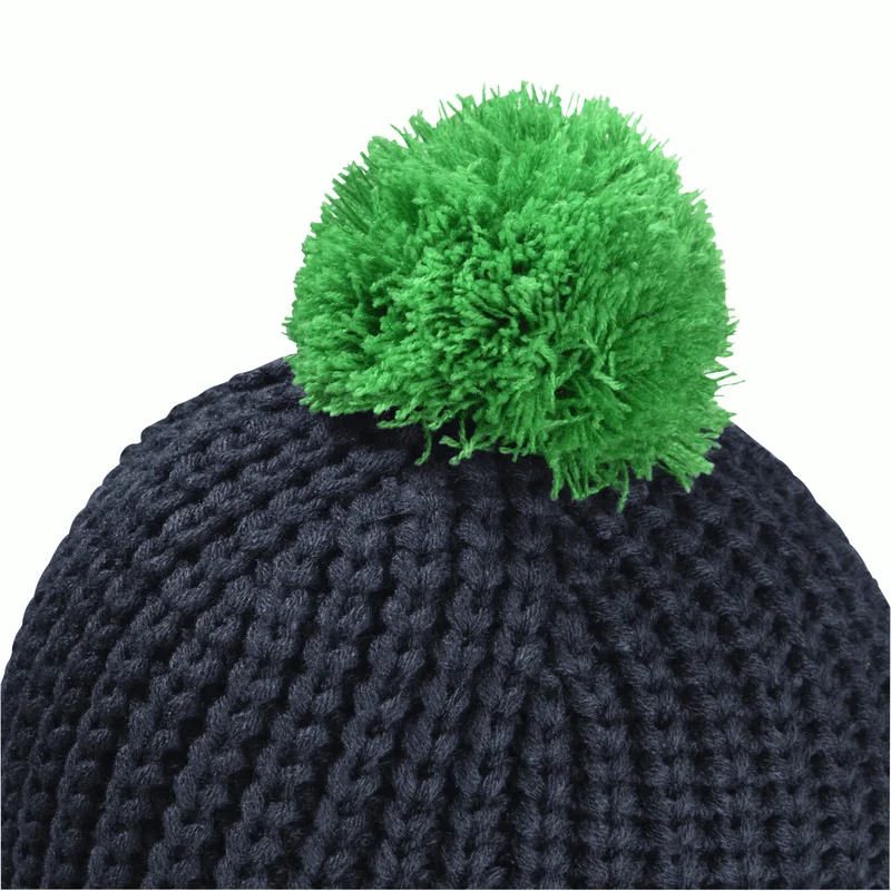 POMPOM BADGE BEANIE K