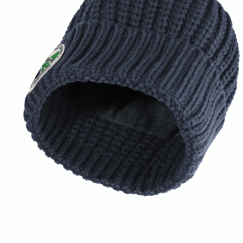 POMPOM BADGE BEANIE K