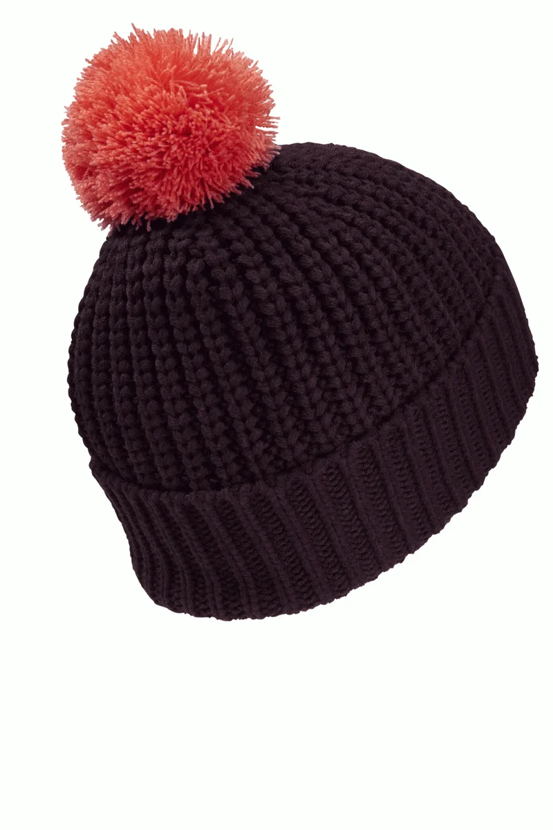 POMPOM BADGE BEANIE K