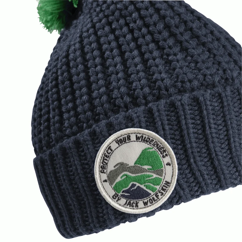POMPOM BADGE BEANIE K