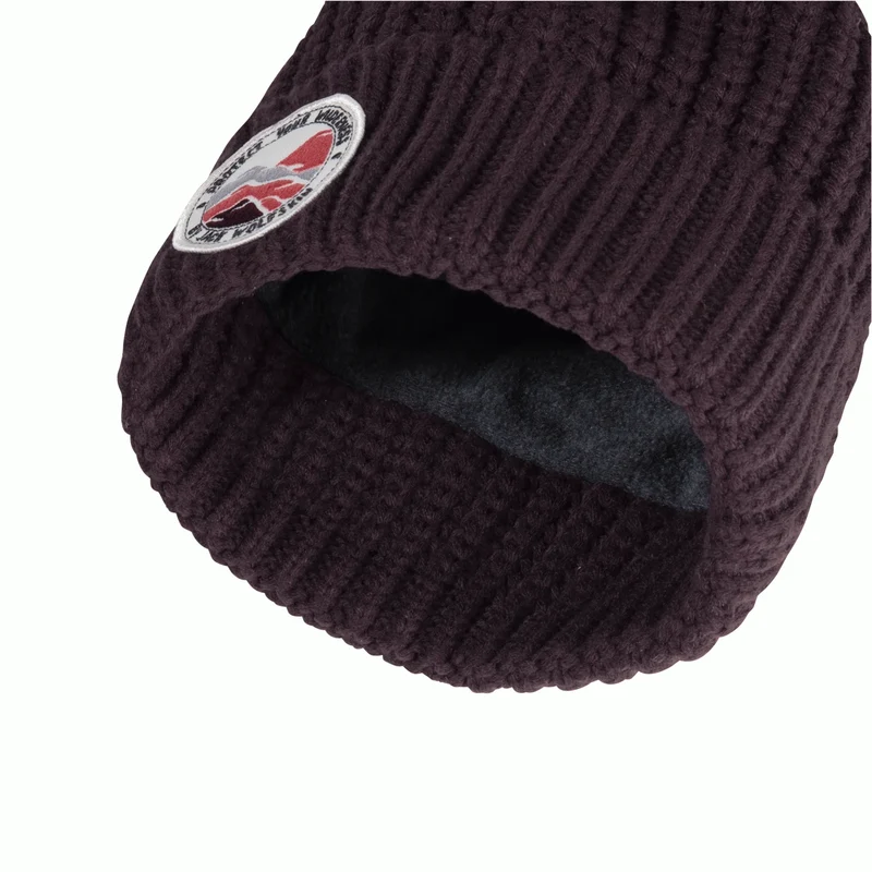POMPOM BADGE BEANIE K
