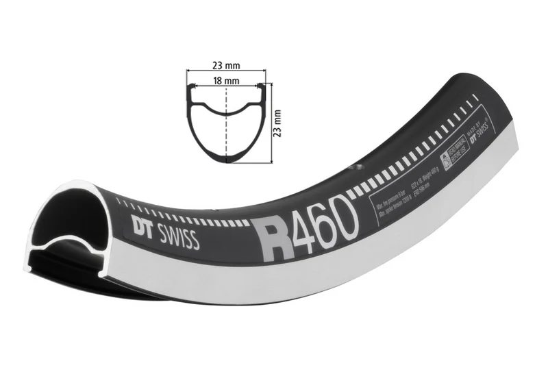 DT Swiss Felge R 460 28", schwarz, 32 Loch, 622-18, VL 6,5mm