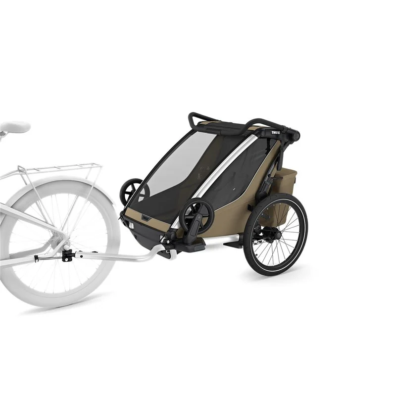 Thule Double, Faded Khaki Kinderanhänger Thule Chariot Cross 2