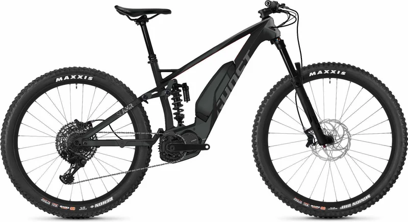 Ghost Hybride SLAMR S8.7+ LC E-Bike 29" titanium gray / microchip gray / riot red