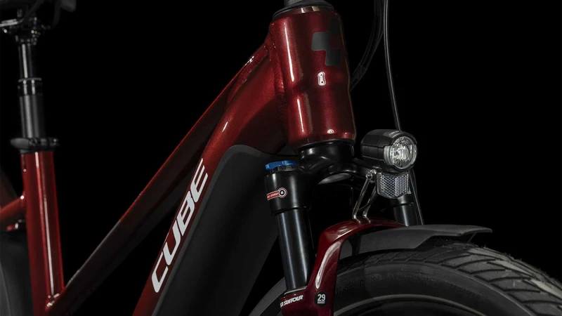 Cube Touring Hybrid EXC 500 Wh E-Bike Diamant 28" red´n´white