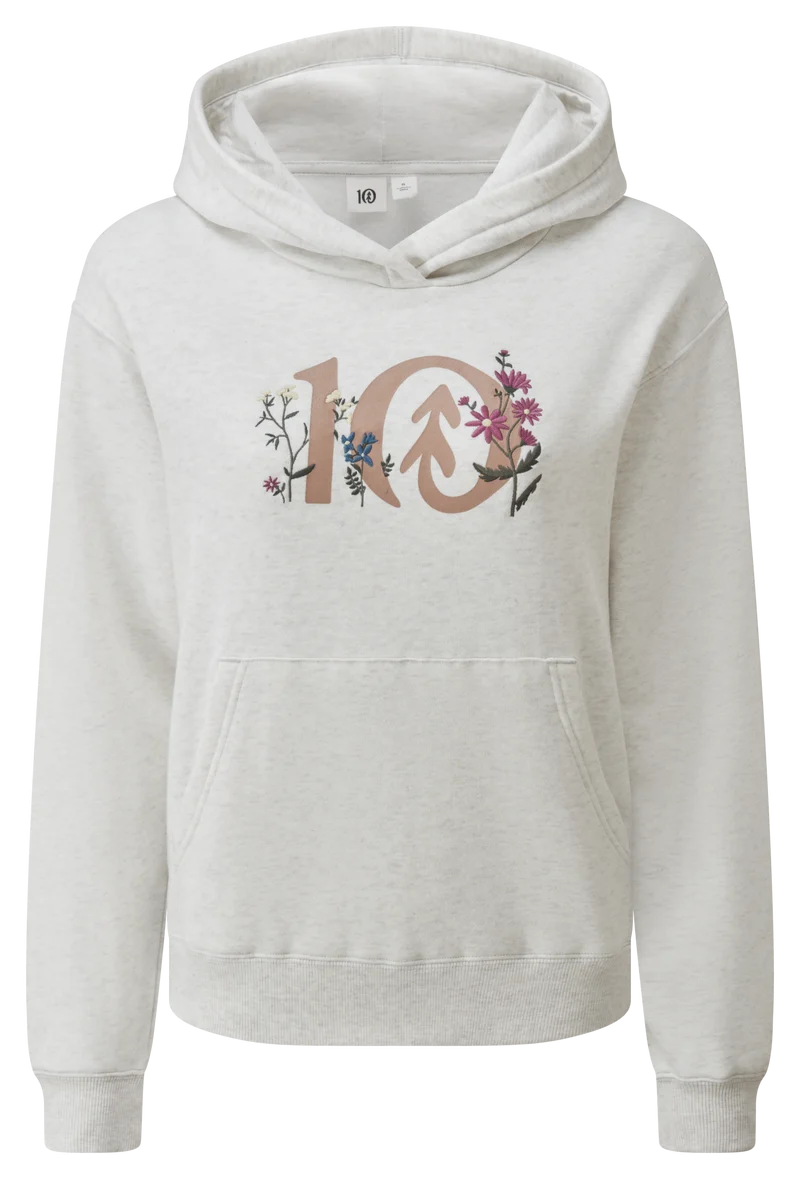 W FLORAL LOGO HOODIE