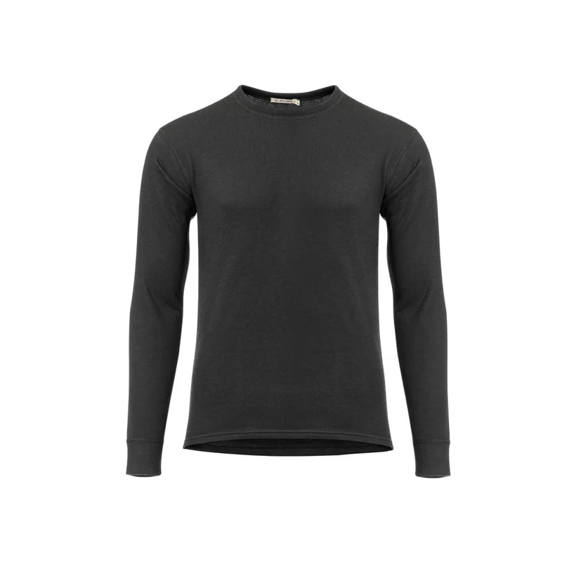 Aclima - Wollfrottee, 220 g, Herren-Rundhalsausschnitt // Schwarz