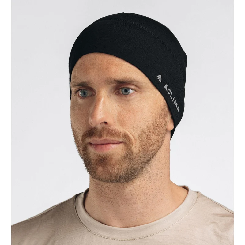 Aclima - Lightwool Beanie-Mütze // Schwarz