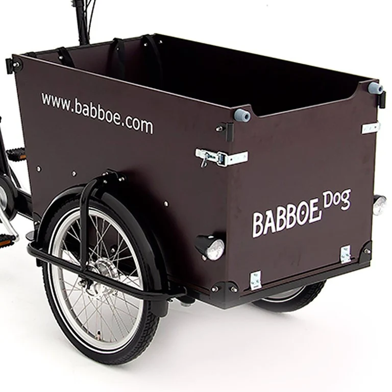 Babboe Dog, dunkelbraun, inkl. Einzelteile Box Holzpaneele Babboe