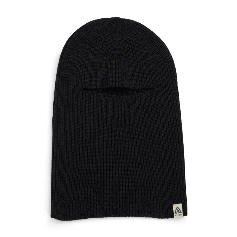 Aclima - Flach gestrickte Sturmhaube U // Schwarz
